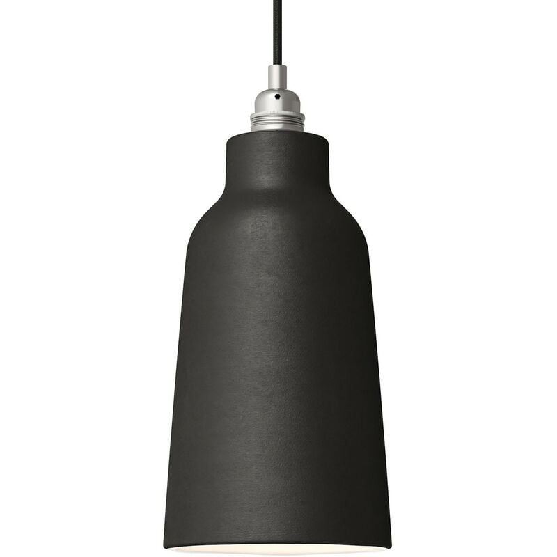

Creative Cables - Pantalla Botella de cerámica, colección Materia - Fabricado en Italia | Pizarra - Blanco - Pizarra - Blanco