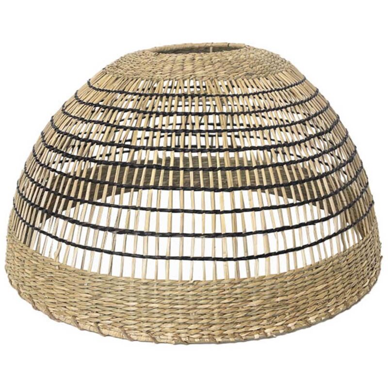 

Pantalla CESARE de hierba marina tejida de estilo bohemio natural para E27 H28cm