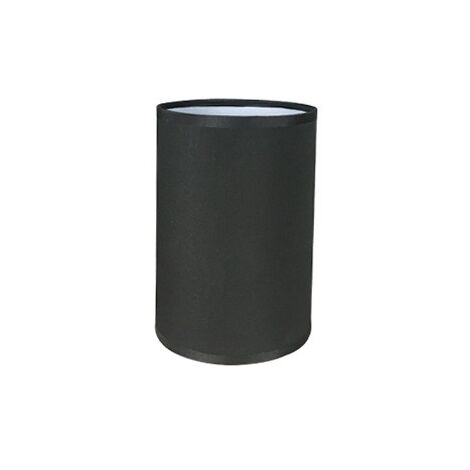 Pantalla Cilíndrica De Tela De Lino Hecha A Mano De MINKUROW, Para Lámpara De Mesa, Lámpara Colgante, Lámpara De Pie (Negro, Diámetro 14 Cm X Altura 20 Cm)