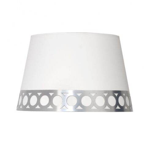 Pantalla colgante dalia e27 blanca/plata 40dx30dx25h