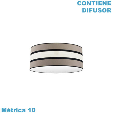 Pantalla colgante karla m10 topo/beis 50dx50dx22h difusor incluido