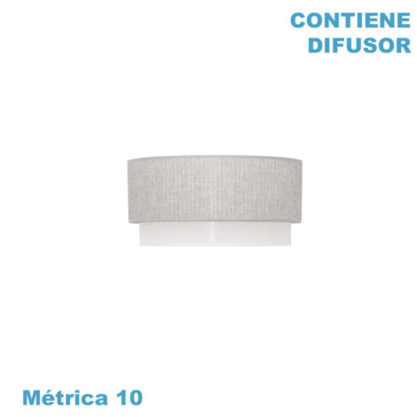 Pantalla colgante kenya m10 gris/blanco 40dx38dx22h difusor incluido