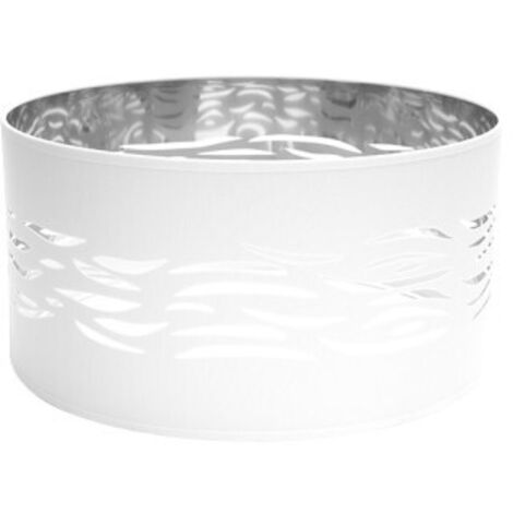 Pantalla colgante niebla 1xe27 blanco-plata 40dx40dx20h