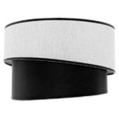 Pantalla colgante/sobrem alto hara e27 blanca/negra 30dx25dx20h