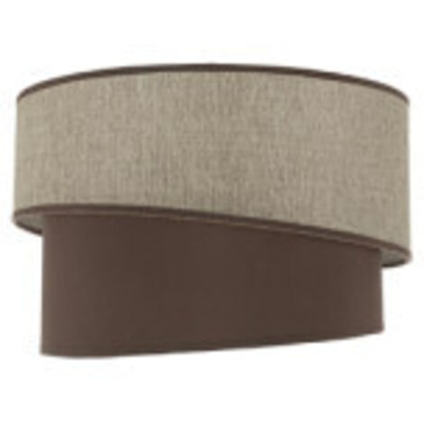 Pantalla colgante/sobrem alto hara e27 marron 30dx25dx20h