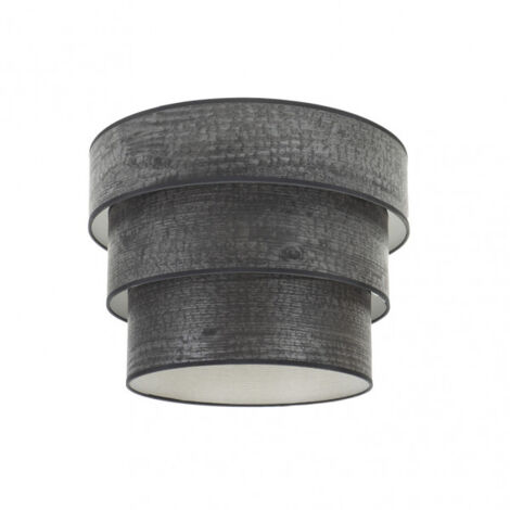 Pantalla colgante triple smile e27 madera negra 40dx20dx26h