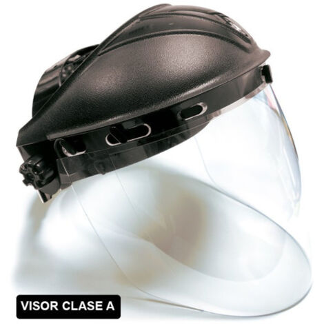 Pantalla con visor Clase A SAFETOP curvo de 2 mm FACEGUARD-A