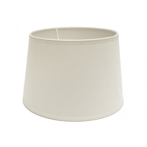 Pantalla cónica abierta “Clara” E27 IP20 Ø25/35x21cm fabricada en textil color beige