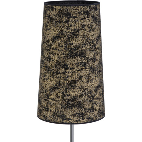 Pantalla Conica Alta 30X24X50 Loneta Negro/Oro