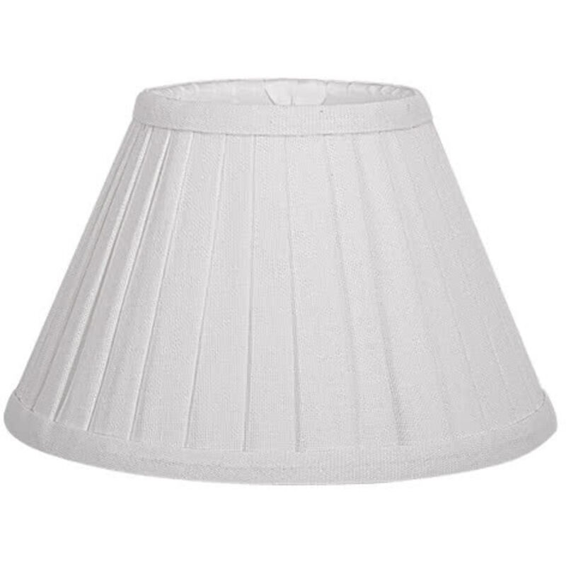 

Fabrilamp - Pantalla cónica plisada Gracia E27 blanco 25d - Blanco