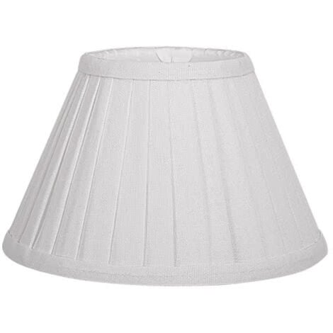 FABRILAMP Pantalla conica plisada gracia pinza beis (14x8x9.5)