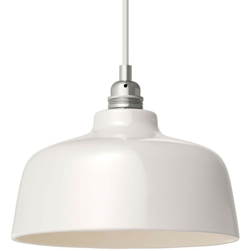 

Pantalla Copa de cerámica, colección Materia - Fabricado en Italia | Blanco brillante - Blanco brillante