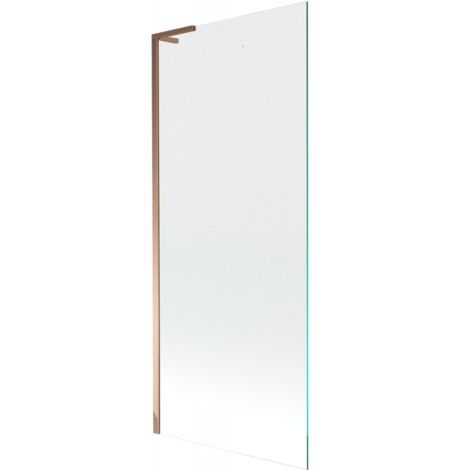 Pantalla de ba帽era Mexen Next L de 1 hoja 80 x 150 cm, transparente, oro rosa - 895-080-000-03-00-60
