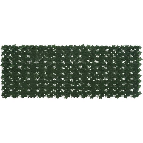 Pantalla de balcón con hojas Verde oscuro 200 x 75 cm