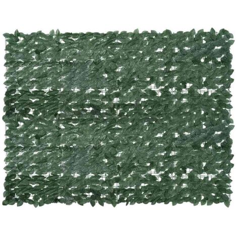 Pantalla de balcón de hojas verde oscuro 200x150 cm
