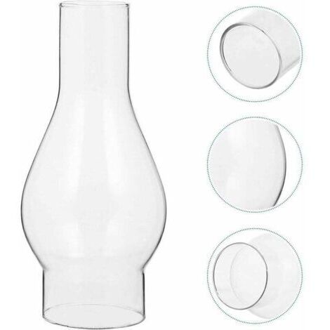 Pantalla de cristal transparente – Para lámparas de aceite – Pantalla de cristal para lámpara de aceite – Pantalla para lámpara de aceite – Accesorios reemplazables – Tamaño: Pequeño