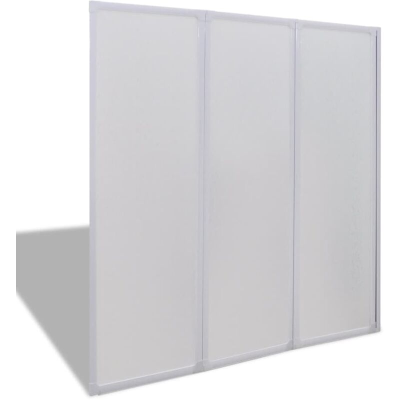 

vidaXL Mampara de Ducha con 3 Paneles Plegables 141x130 cm