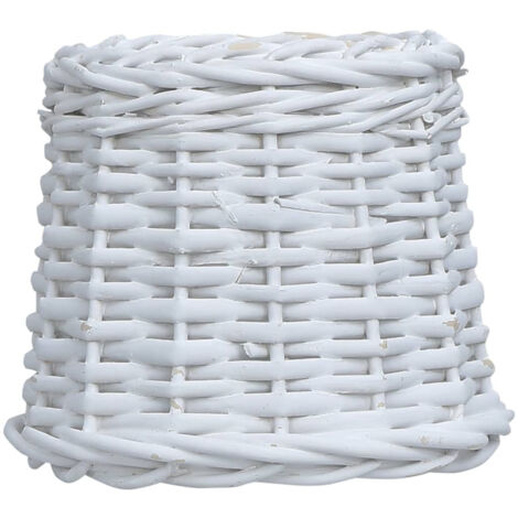 Pantalla de lámpara de mimbre blanco 25x17 cm vidaXL