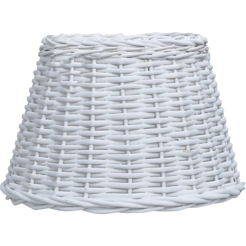 

Pantalla de lámpara de mimbre blanco 38x23 cm