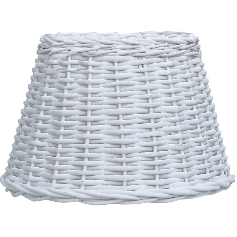 

Pantalla de lampara de mimbre blanco 38x23 cm