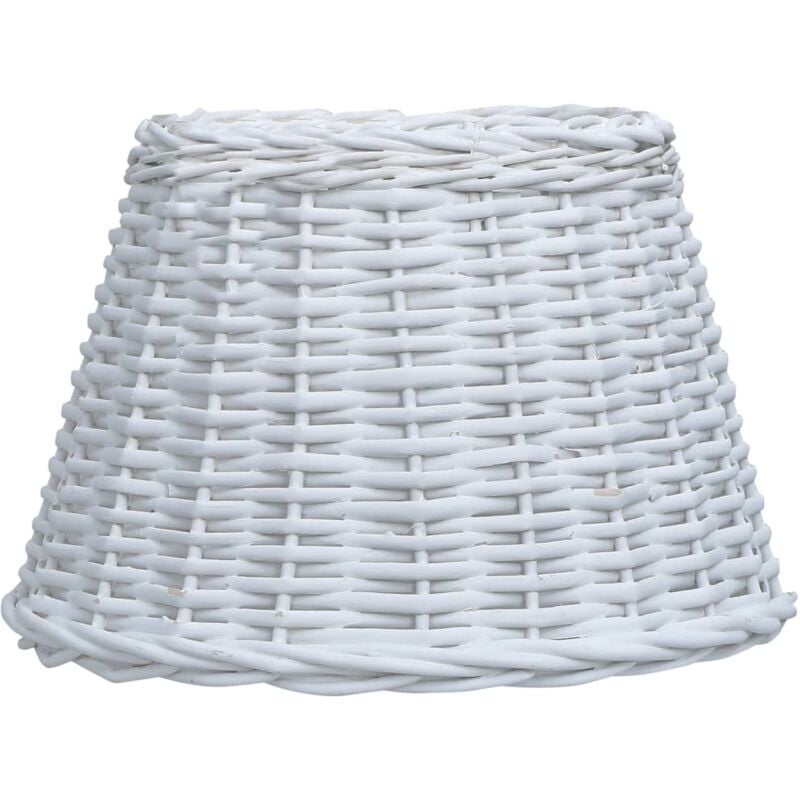 

vidaXL Pantalla de Lámpara de Mimbre Blanco 40x26 cm - Blanco