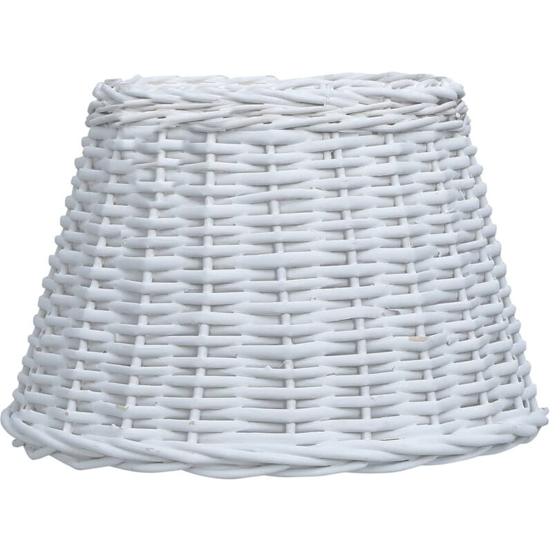 

Pantalla de lampara de mimbre blanco 50x30 cm