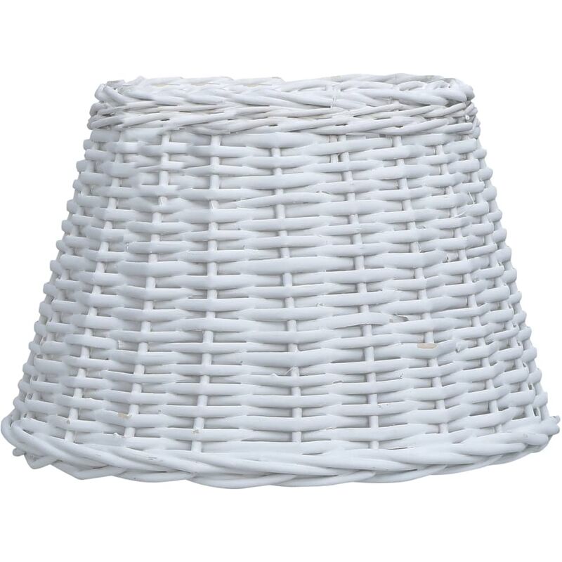 

Pantalla de lámpara de mimbre blanco 45x28 cm - Blanco