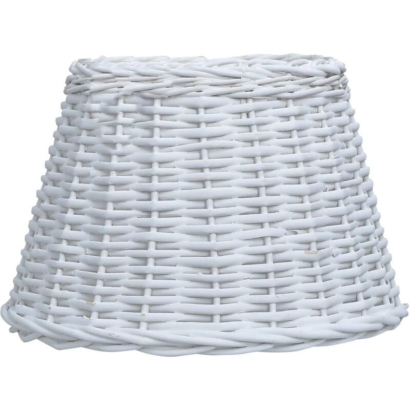 

Pantalla de lámpara de mimbre blanco 50x30 cm - Blanco