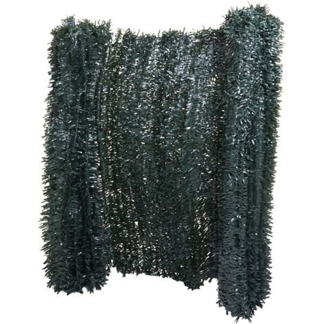 Pantalla de privacidad cerca de seto artificial para balcón cubierta protectora contra el viento para balcón y terraza 300x150cm abeto oscuro 040001073