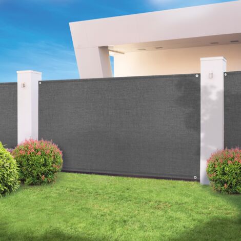 Pantalla de privacidad de alta densidad 1 x 10 M gris 300 gr/m² calidad PRO
