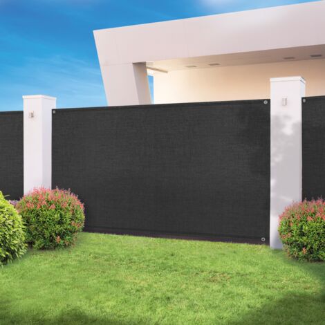 Pantalla de privacidad de alta densidad 1,8 x 10 M negro 300 gr/m² calidad PRO