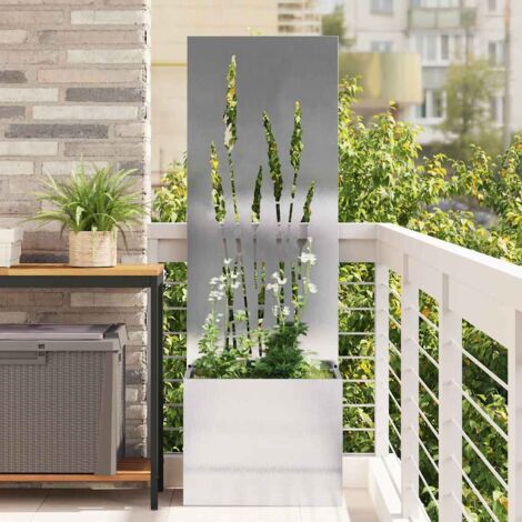 Pantalla de Privacidad para Jardín Calado Plata 50 x 140 cm