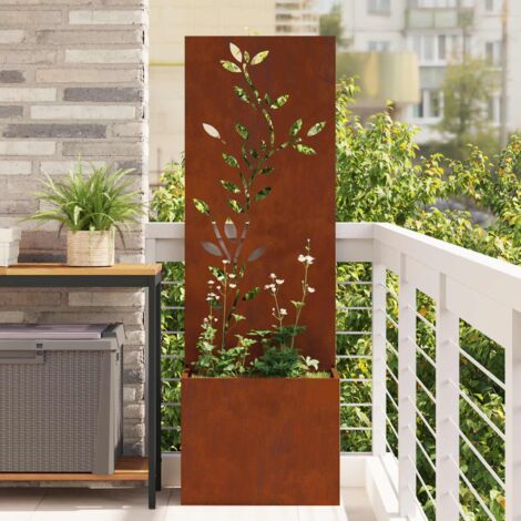 Pantalla de Privacidad para Jardín Floral Oxidado 50 x 140 cm