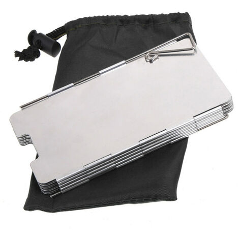 Pantalla de protección contra el viento para cocina de camping plegable de 9 placas