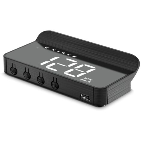Pantalla de proyección blanca para parabrisas, acelerómetro GPS digital con velocidad, función de dirección de viaje y alarma de exceso de velocidad, alarma de fatiga al conducir, apto para todos los