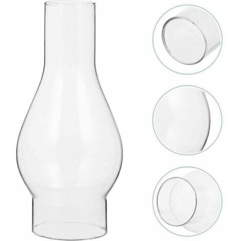 Pantalla de vidrio transparente para lámpara de aceite, chimenea de vidrio para lámpara de aceite, pantalla para lámpara de aceite, accesorios intercambiables (tamaño pequeño)
