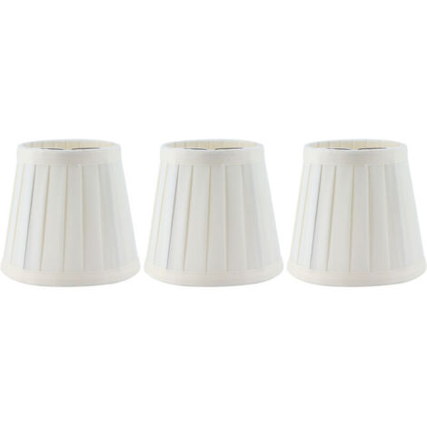 Pantalla Eosnow de 3 piezas E14 con clip para candelabro, pantalla de tela para hotel y decoración de karaoke