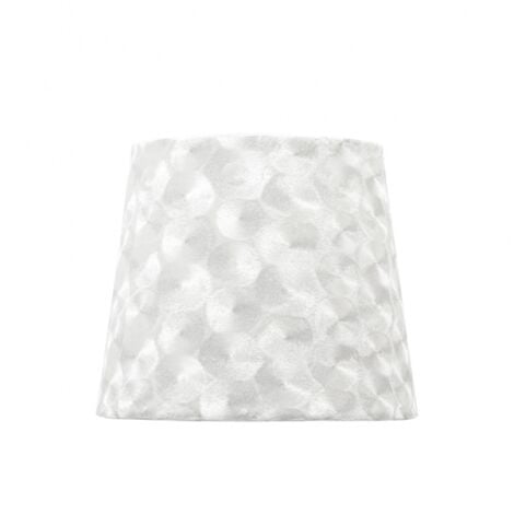 Pantalla fatima e27 20dx10dx16htejido blanco nacar