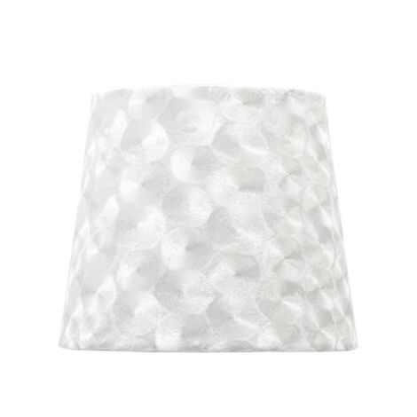 Pantalla fatima e27 30dx15dx20htejido blanco nacar