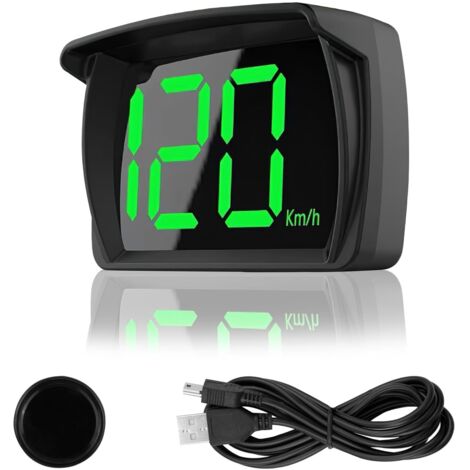 Pantalla frontal HUD para coche, velocímetro digital universal con GPS y chip dual Beidou para todos los coches, pantalla LED de 2,8", conexión USB, kilometraje