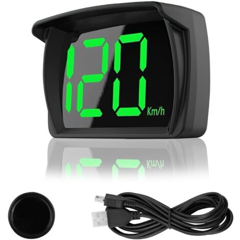 Pantalla HUD para coche, velocímetro digital universal con GPS y chip Beidou dual para todos los coches, pantalla LED de 2,8 pulgadas, conexión USB, KMH
