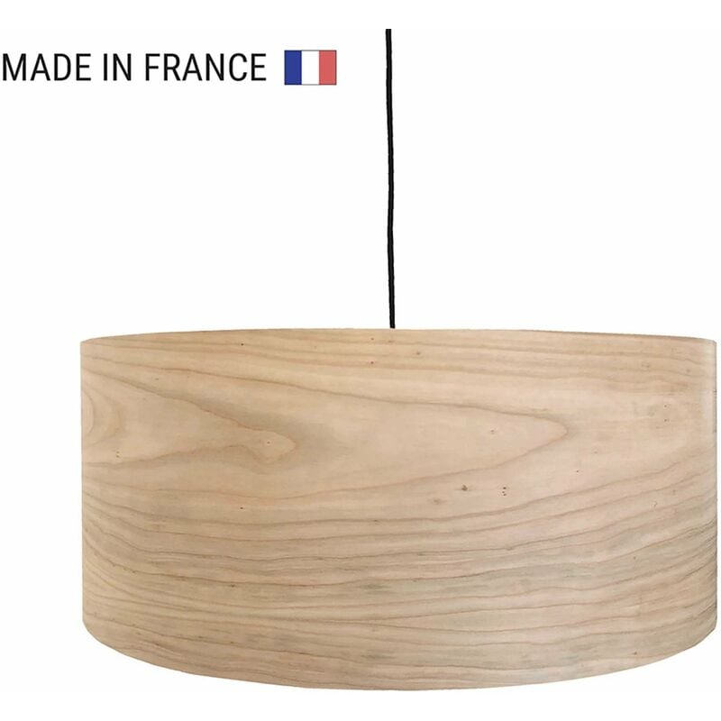 

Pantalla interior MARGARIDA en chapa de madera de cerezo con marco de metal para el accesorio E27