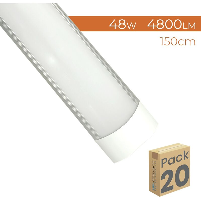 

Led Atomant Sl - Pantalla LED Lineal Superficie 150cm 48W 4800LM | Blanco Cálido 3000K - Pack 20 Uds. - Blanco Cálido 3000K