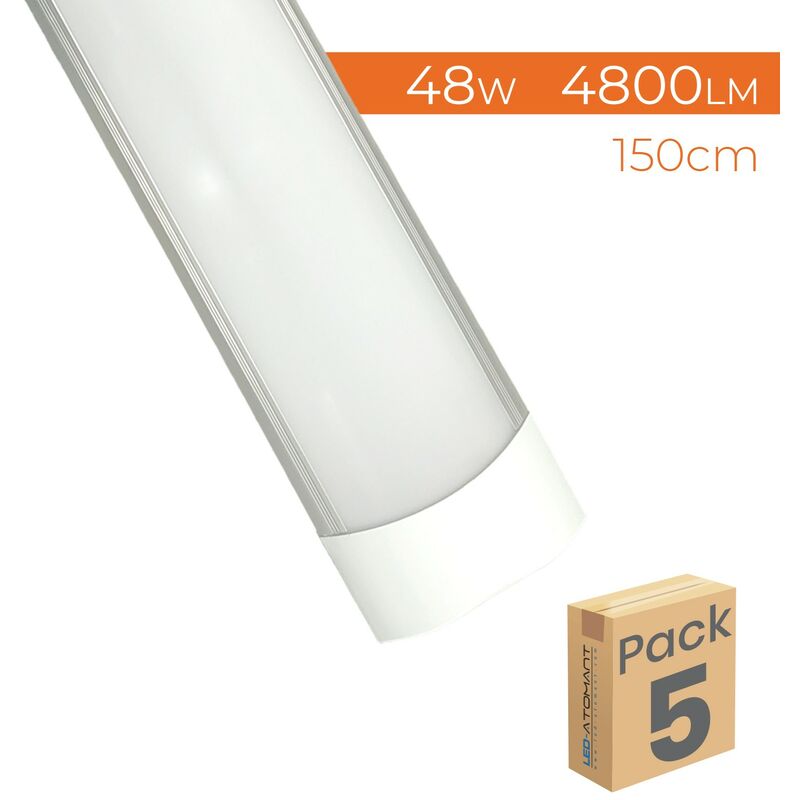 

Pantalla LED Lineal Superficie 150cm 48W 4800LM | Blanco Neutro 4500K - Pack 5 Uds. - Blanco Neutro 4500K