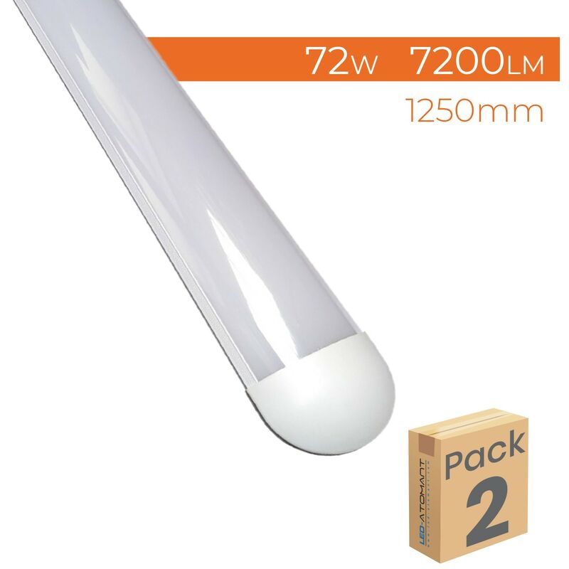 

Led Atomant Sl - Pantalla LED Lineal Superficie Slim Plus 125cm 72W 7200LM | Blanco Neutro 4500K - Pack 2 Uds. - Blanco Neutro 4500K