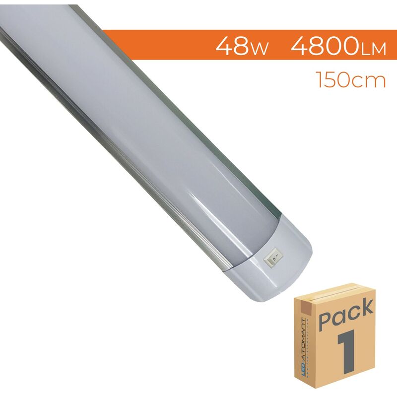 

Pantalla LED Lineal Superficie con Interruptor 150cm 48W 4800LM 6500K | Blanco Frío 6500K - Pack 1 Ud. - Blanco Frío 6500K