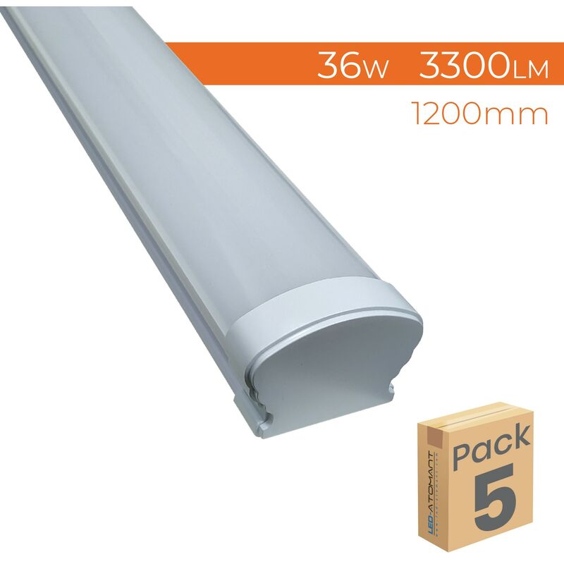 

Led Atomant Sl - Pantalla LED Lineal Superficie 120cm Estanca IP65 36W 3300LM 6000K | Pack 5 Uds. - Pack 5 Uds.