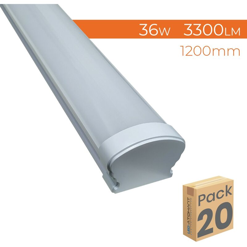 

Led Atomant Sl - Pantalla LED Lineal Superficie 120cm Estanca IP65 36W 3300LM 6000K | Pack 20 Uds. - Pack 20 Uds.