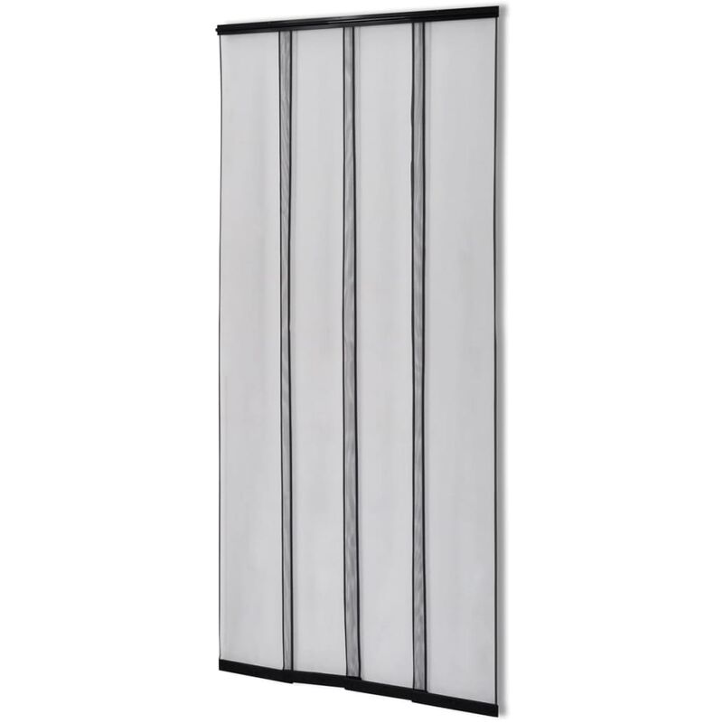 

Vidaxl - Pantalla Negra de Puerta Contra Insectos Poliéster x4 220x100 cm - Negro
