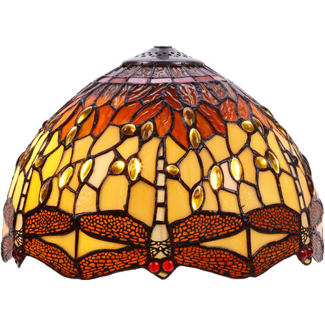 Pantalla para Lámpara Tiffany suelta Serie Belle Amber D-30cm 2324